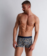 aubade-homme-boxer-paisley-bleu-marine-ocre image 3