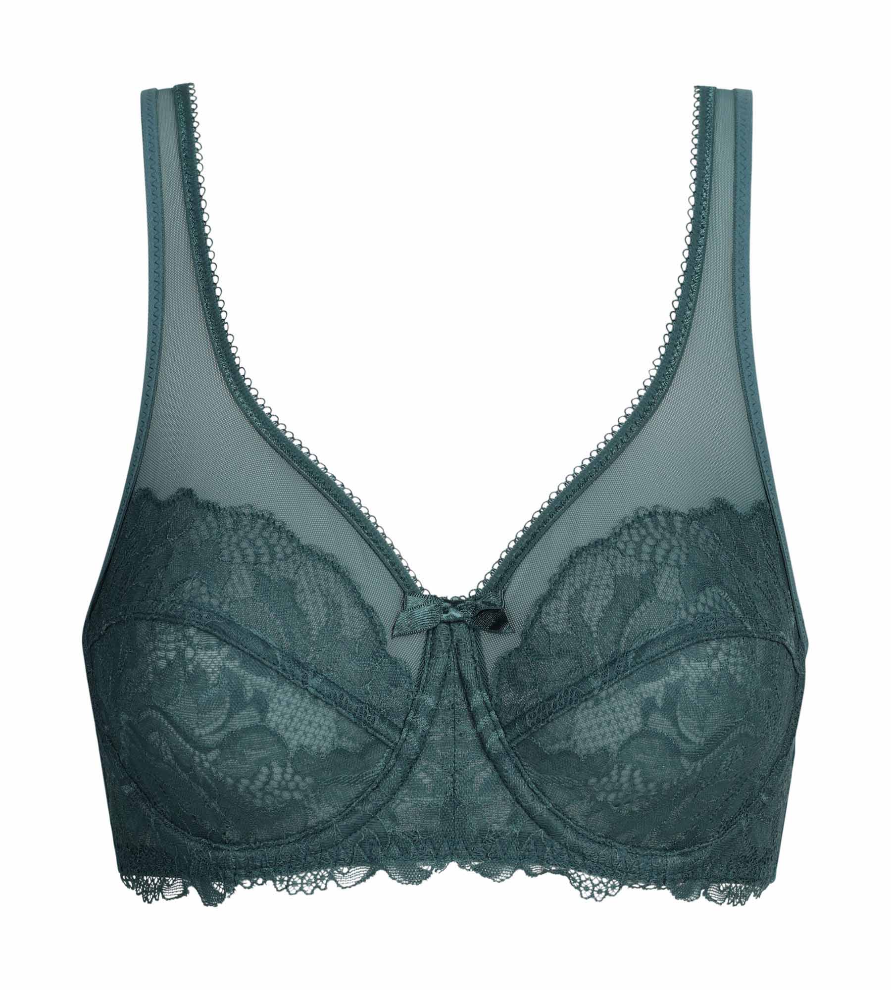 dim-generous-essentiel-soutien-gorge-emboitant-dentelle-vert-emeraude image 5
