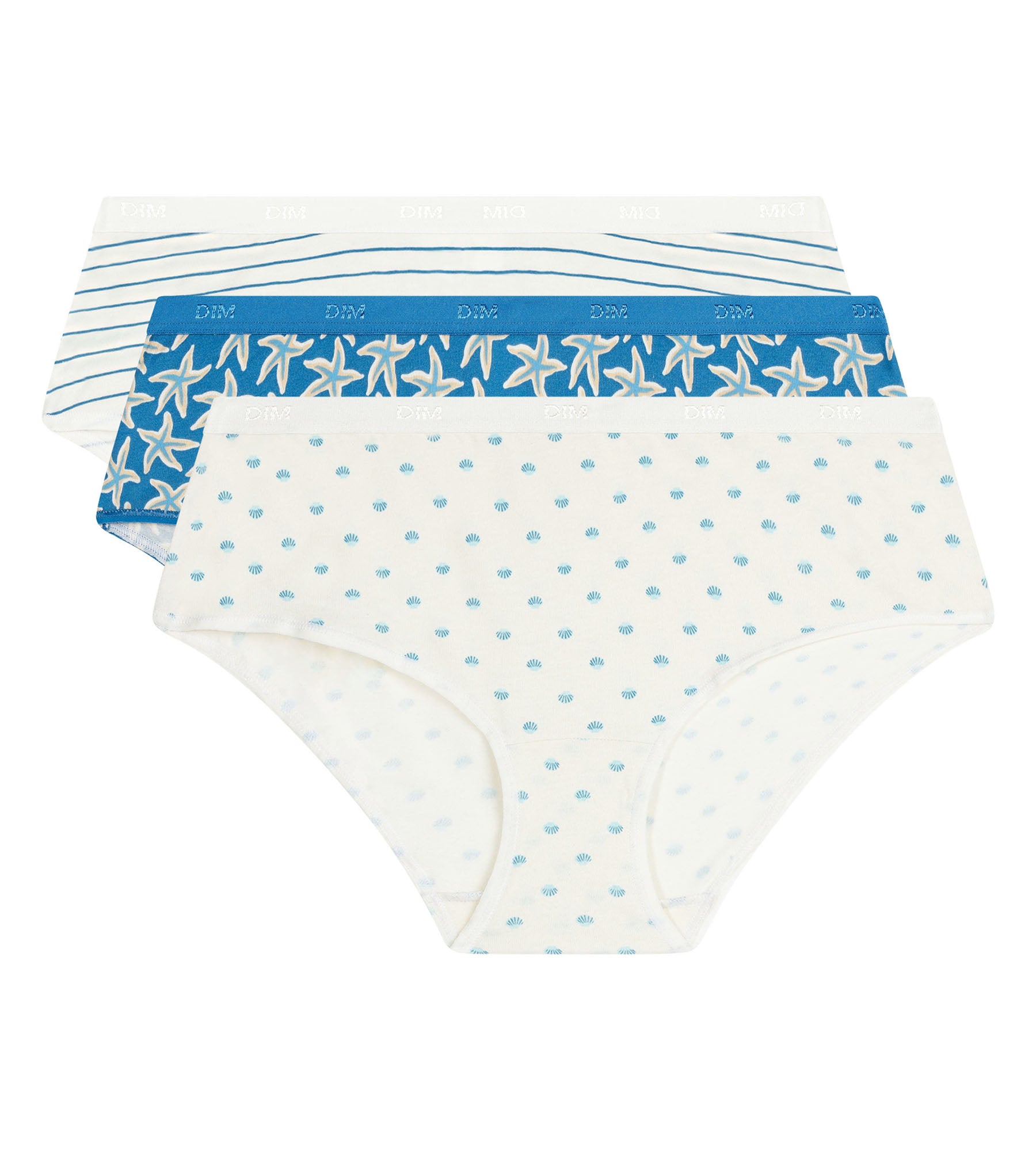 dim-les-pockets-lot-de-3-boxers-femme-coton-motif-marin image 5