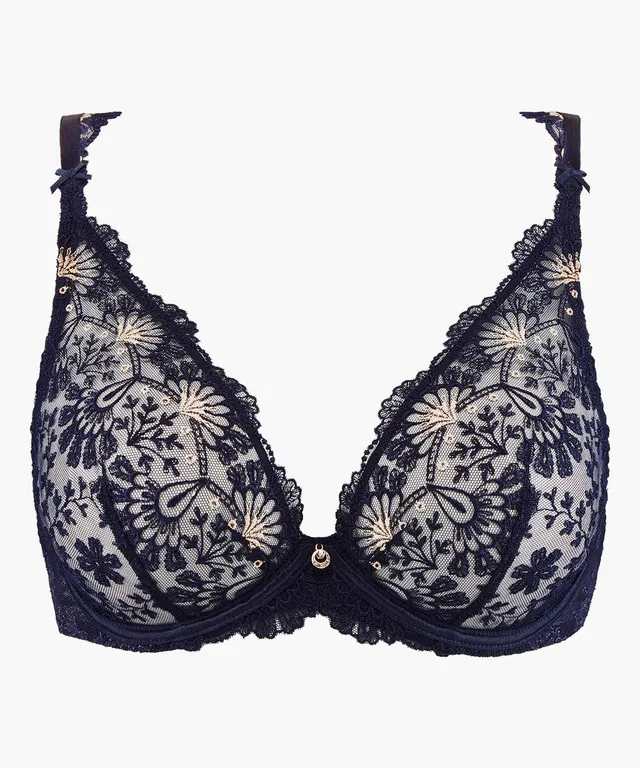 aubade-art-of-ink-soutien-gorge-triangle-armatures-symphonie-bleue image 1