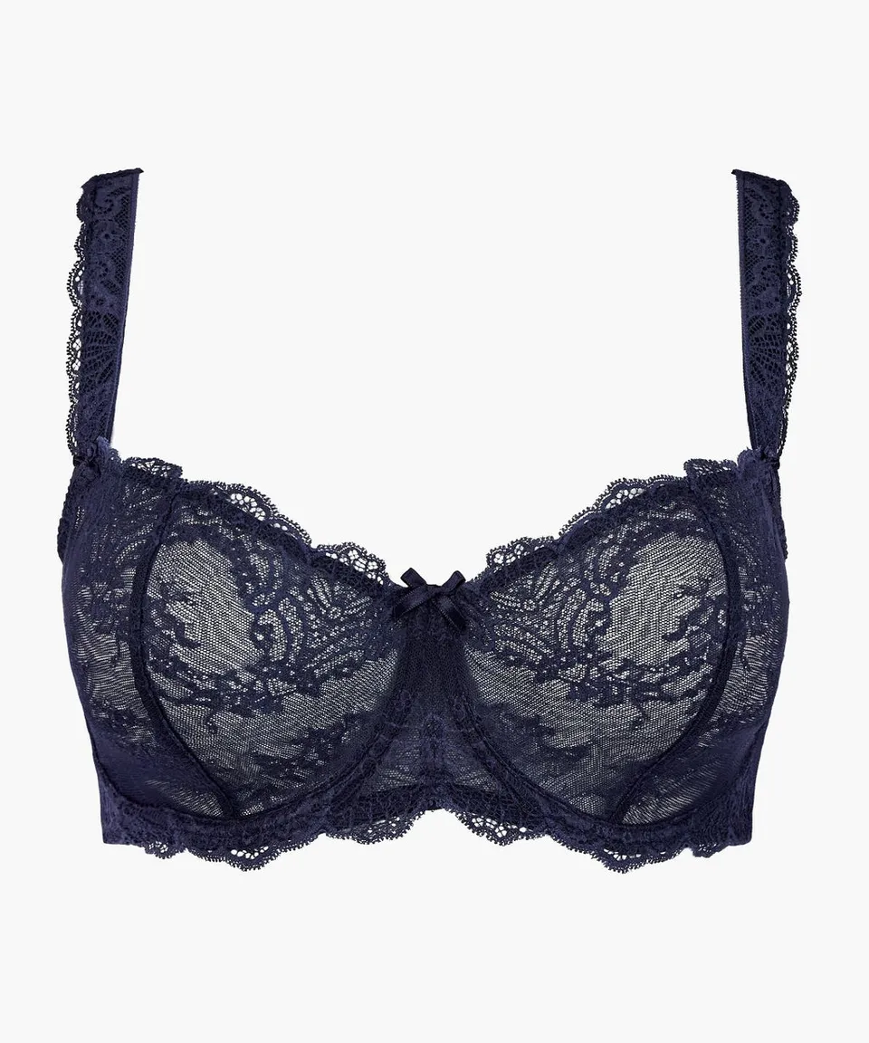 aubade-danse-des-sens-soutien-gorge-confort-demi-corbeille-bleu-evening-blue image 1