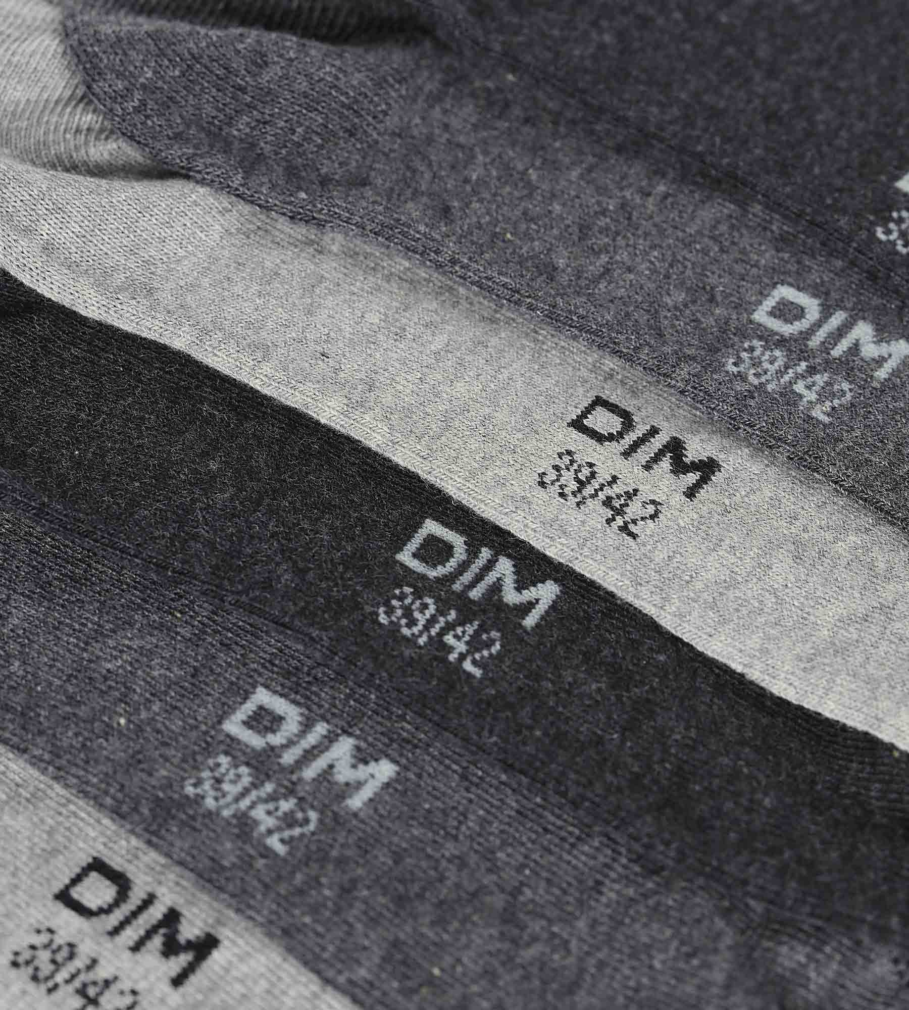 dim-coton-lot-de-3-paires-de-socquettes-femme-courtes-gris-anthracite image 3