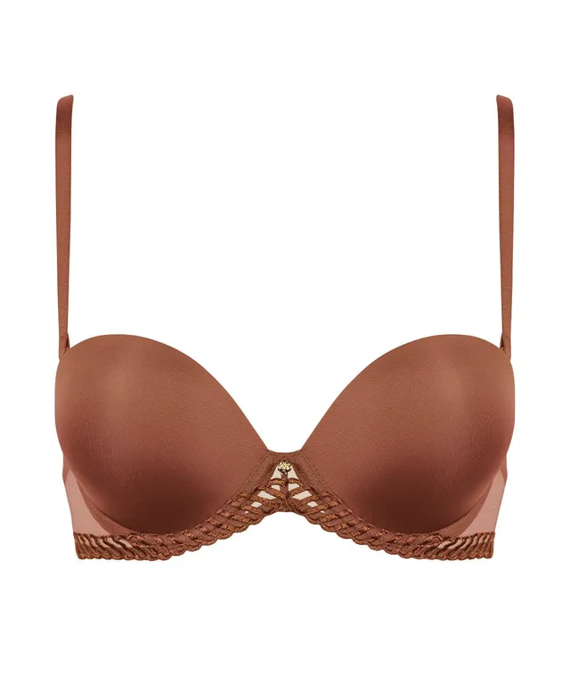 aubade-sheer-emotion-soutien-gorge-bandeau-plunge-honey image 1