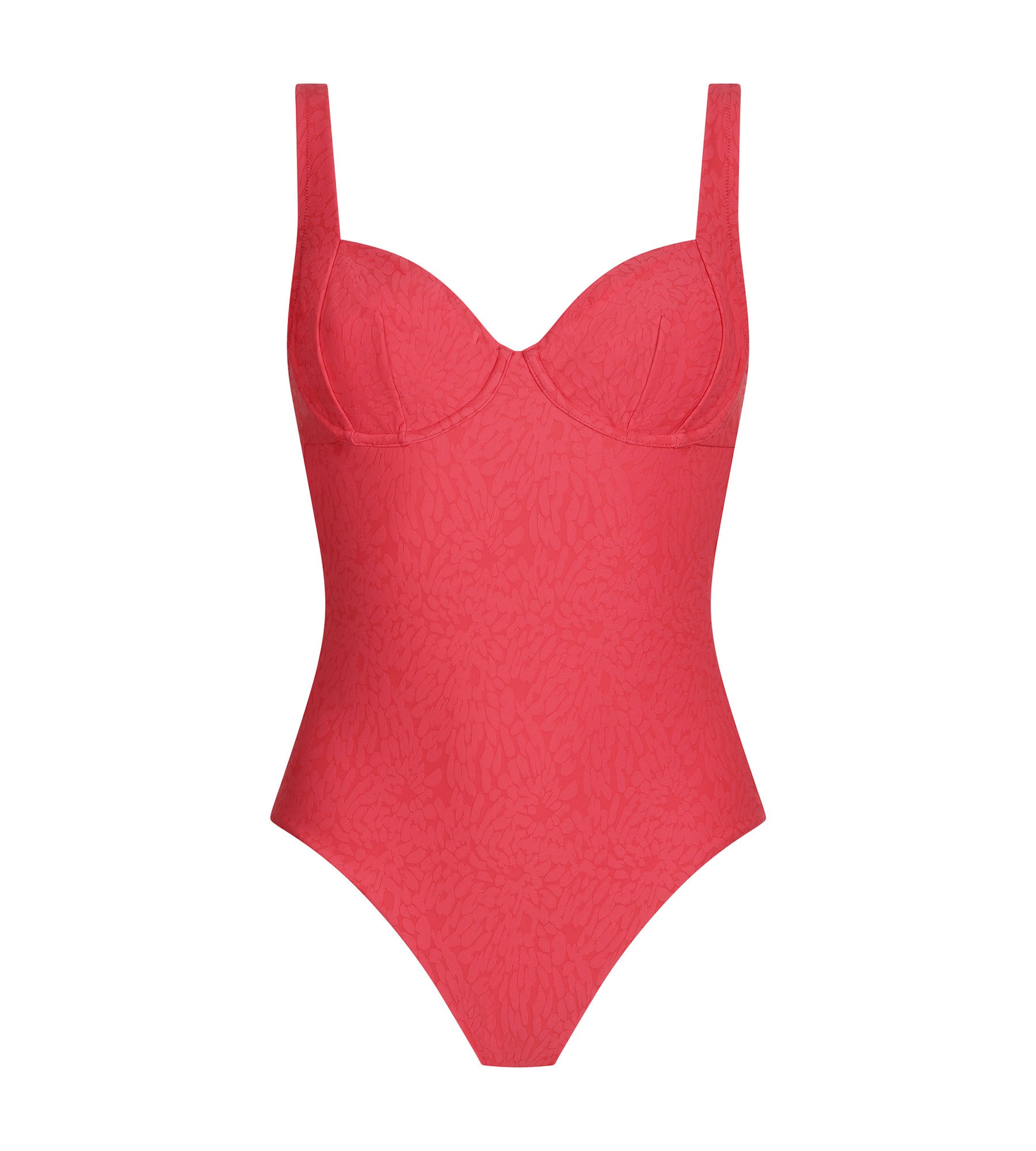 dim-swimwear-festival-maillot-1-pi-ce-femme-rouge-hibiscus image 4