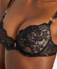 aubade-night-bird-soutien-gorge-push-up-plongeant-black-queen image 6