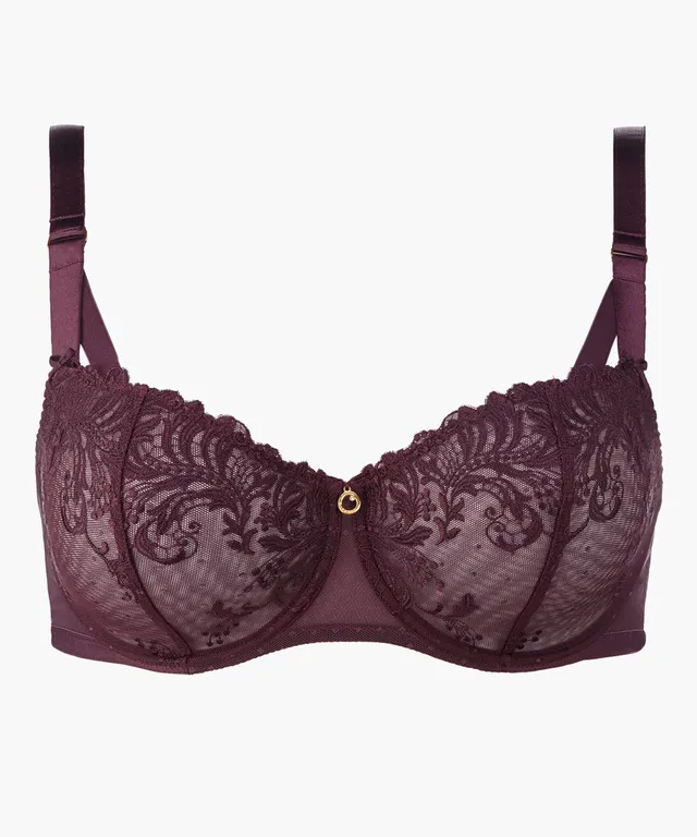 aubade-femme-passion-comfort-soutien-gorge-demi-buste-wineberry image 1