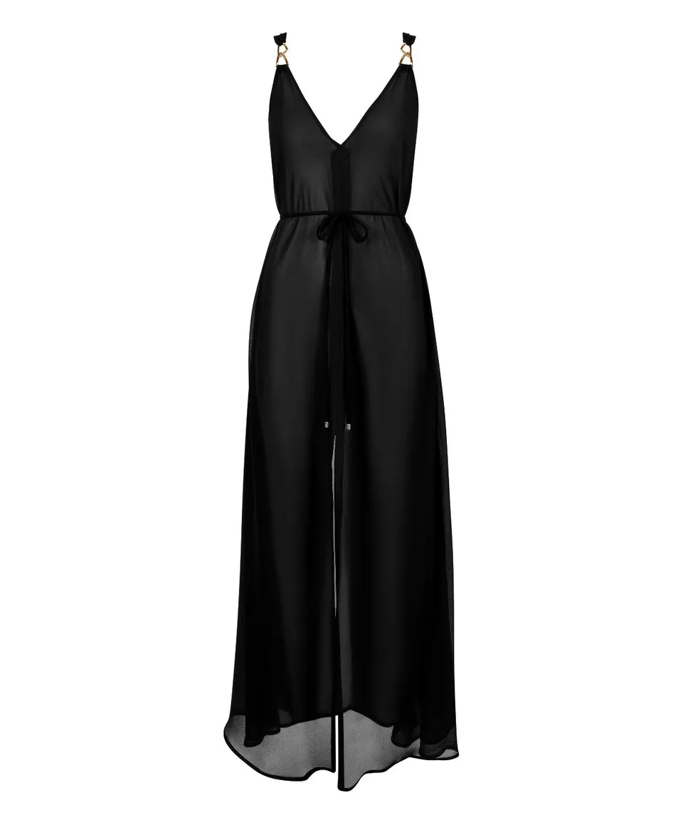 aubade-beach-walk-robe-longue-dos-nu-noir image 1