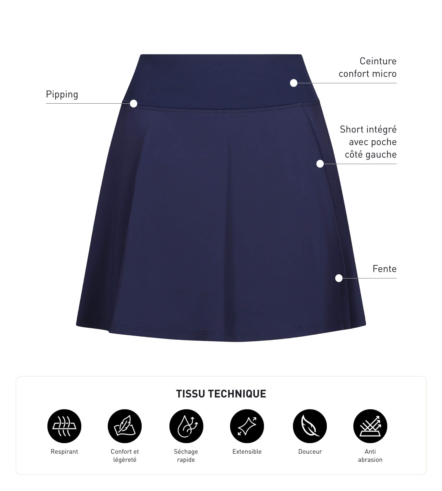 dim-move-jupe-short-de-sport-femme-microfibre-bleu-nuit image 5