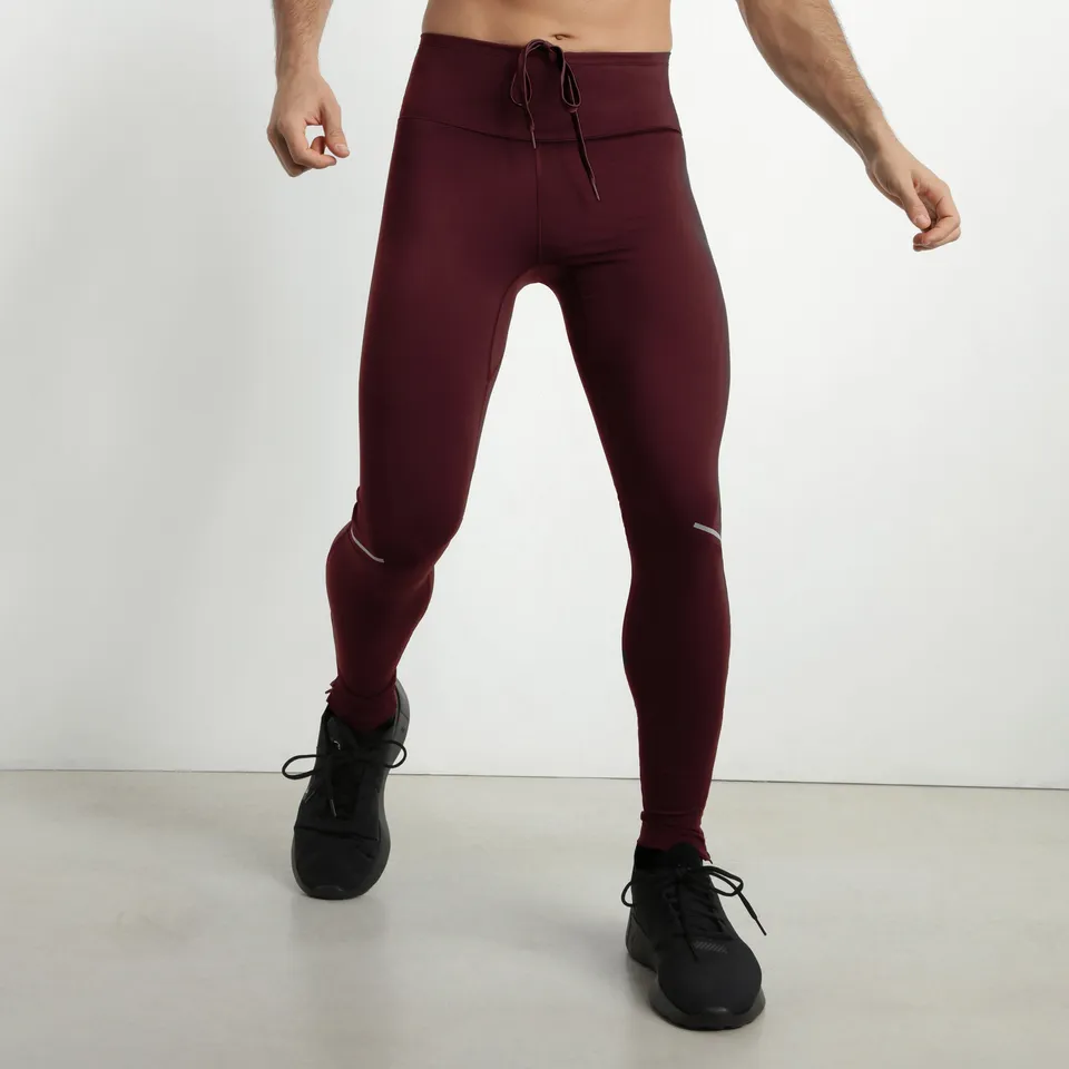 dim-move-legging-sport-homme-microfibre-bordeaux-ajustable image 1