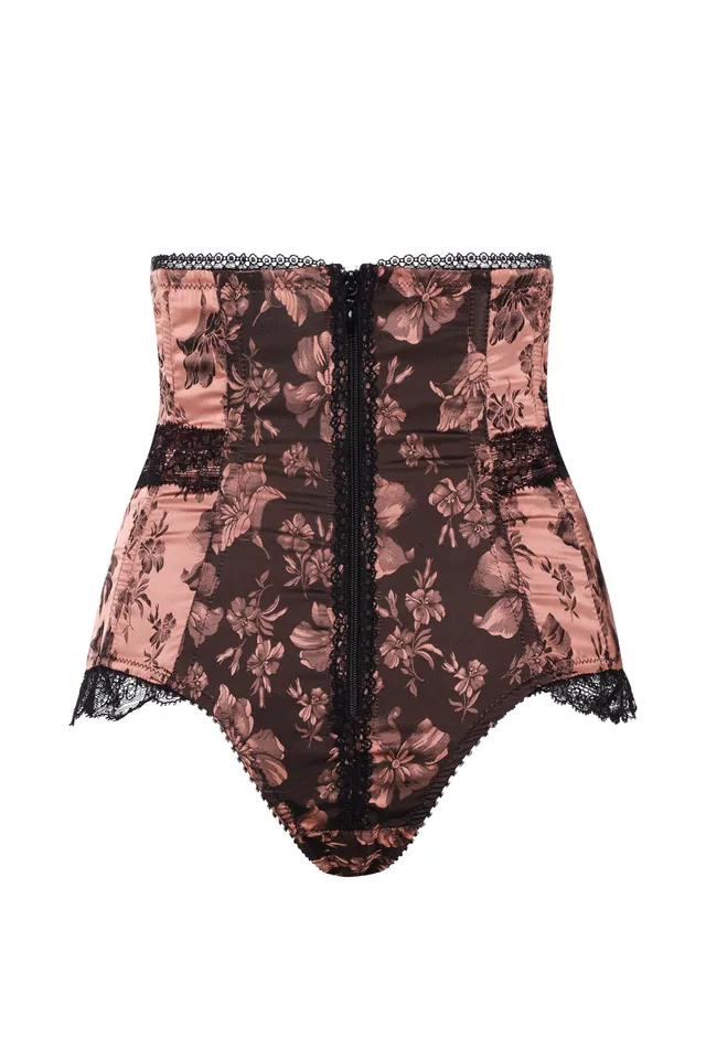 cadolle-gilian-culotte-taille-haute-satin-rose-friandise image 1