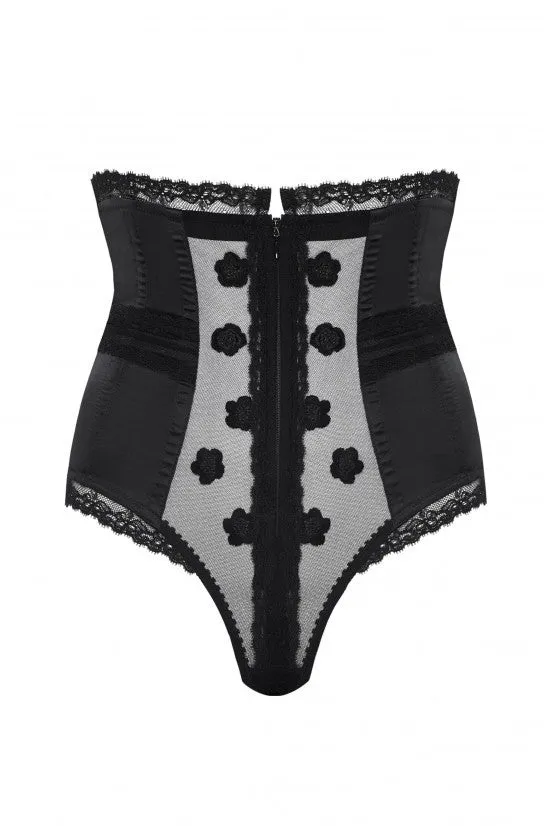 cadolle-gilian-culotte-corset-e-satin-tulle-noir-culotte-taille-haute image 1