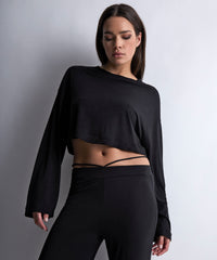 aubade-night-crush-pullover-crop-noir-viscose-cachemire image 4