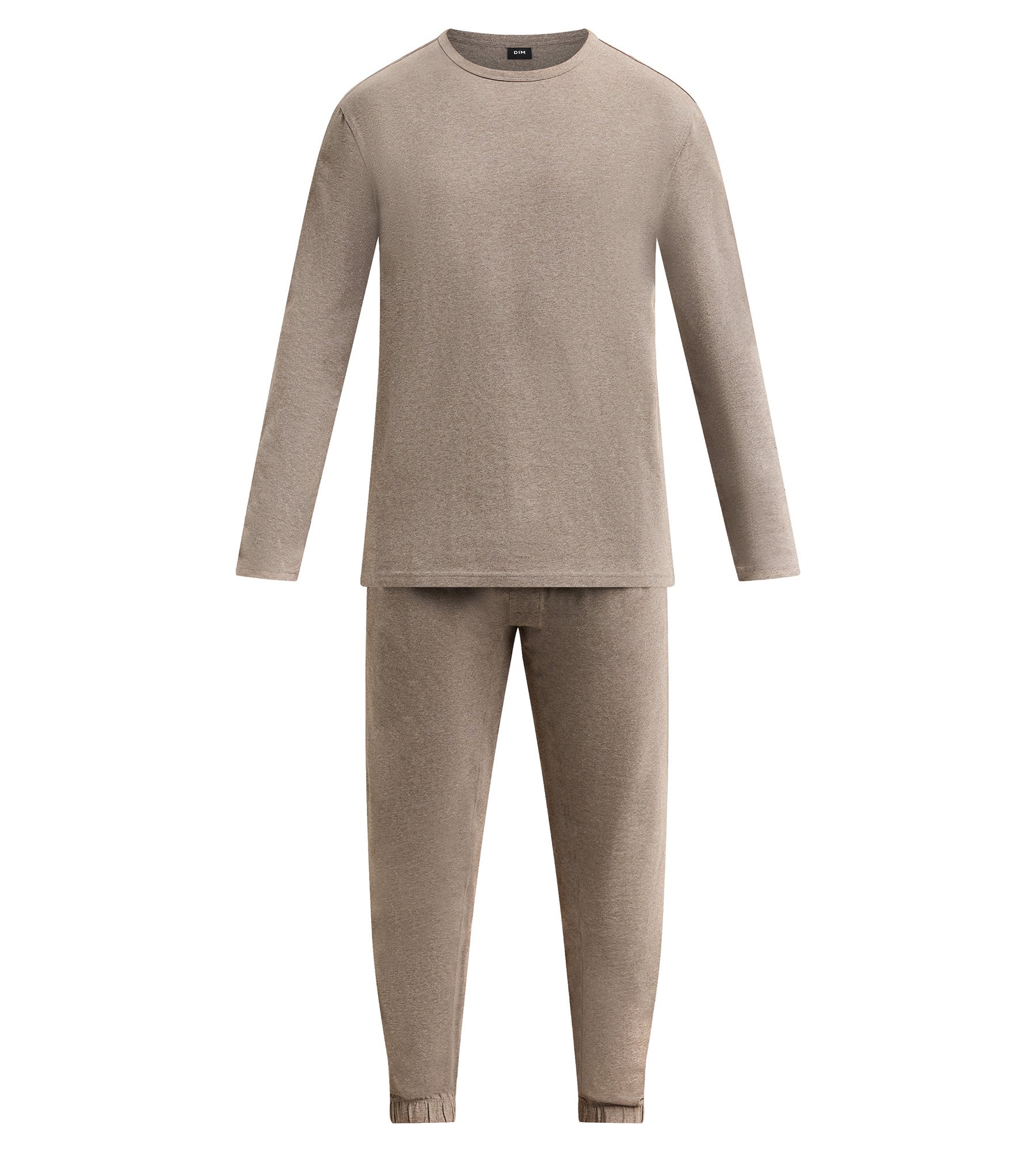 dim-ensemble-pyjama-pantalon-homme-marron-m-lange-jersey-elasthanne image 5