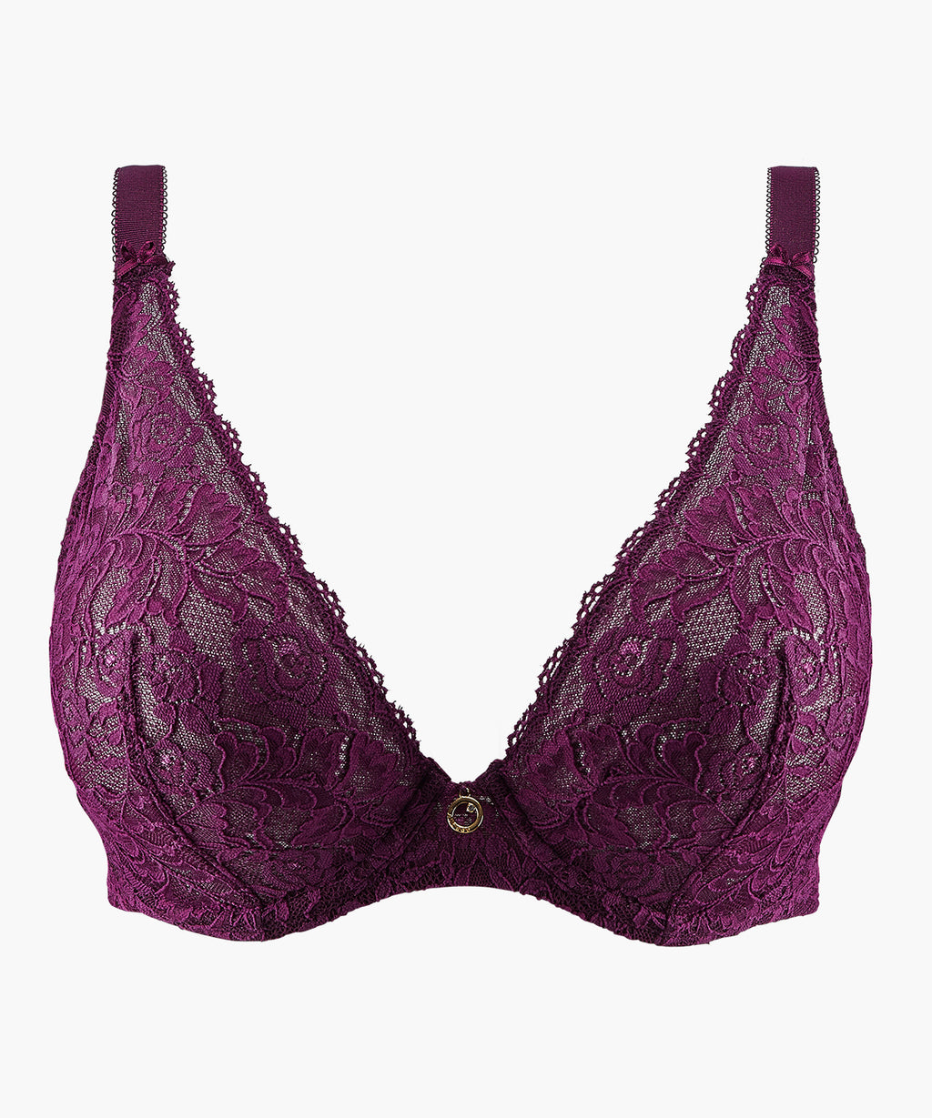 aubade-rosessence-comfort-triangle-armatures-dentelle-jusqu-aux-paules-berry image 1