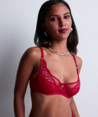 aubade-sense-of-illusion-soutien-gorge-3-4-red-berry image 2