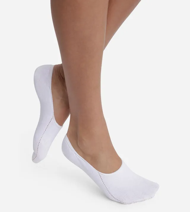 dim-invisifit-socquettes-courtes-femme-sp-cial-baskets-coton-blanc image 1