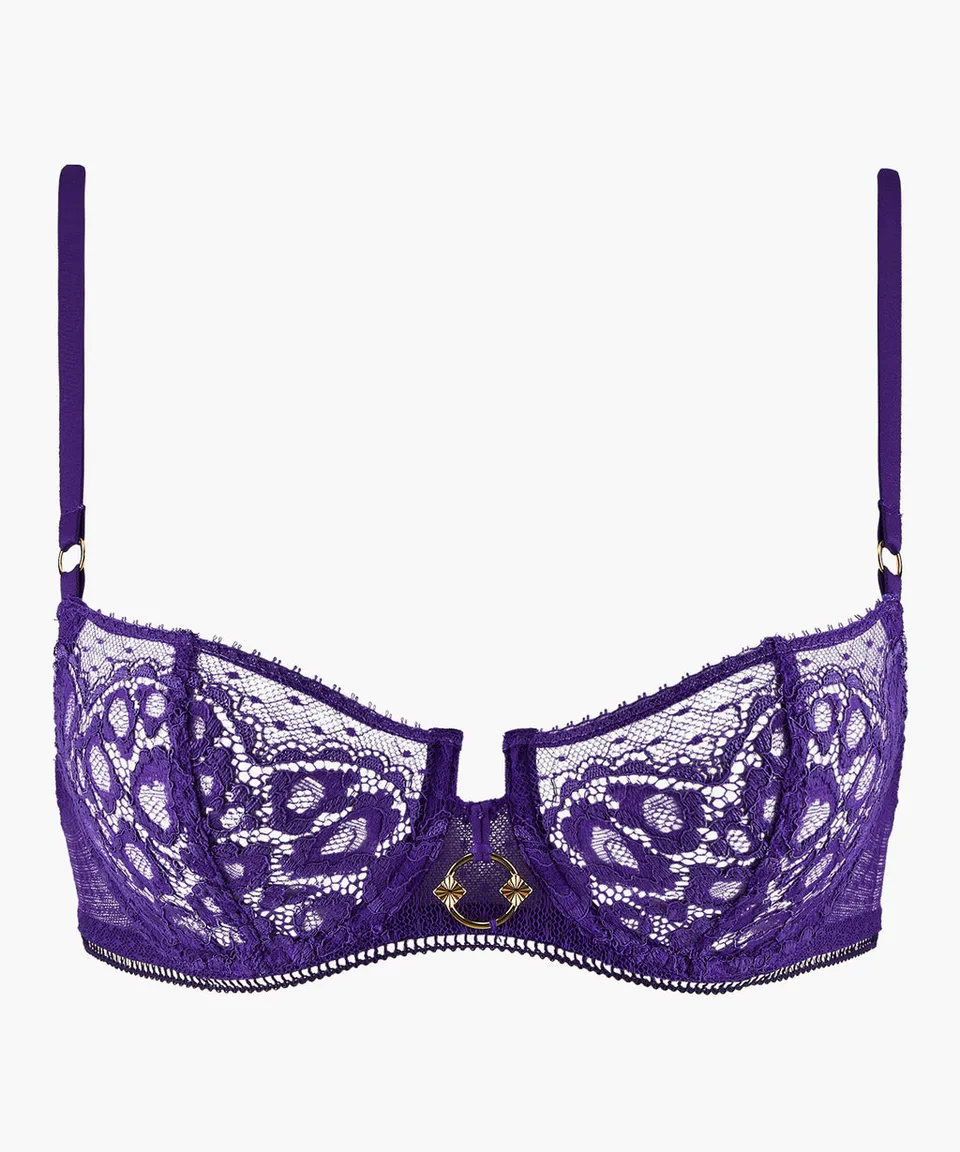 aubade-illusion-fauve-soutien-gorge-demi-bonnet-ultraviolet image 1