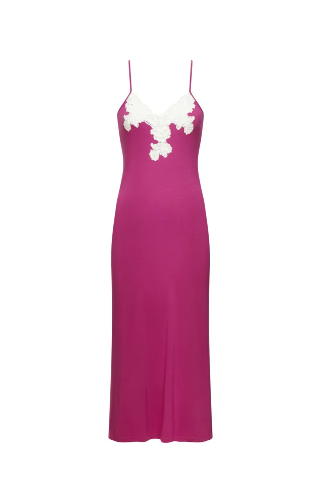cadolle-eloise-chemise-de-nuit-modale-rose image 1