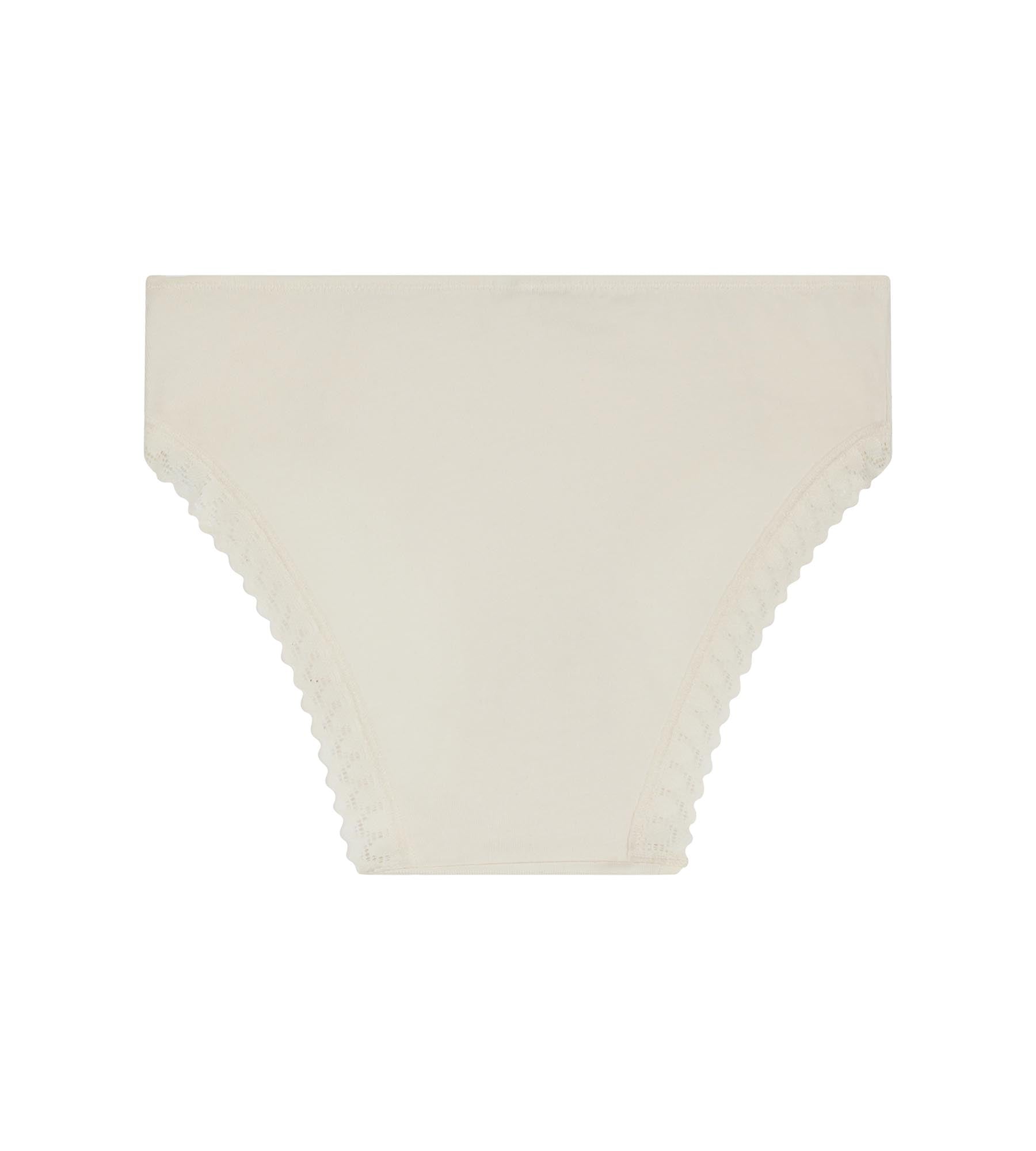 dim-daily-culotte-fille-microfibre-et-dentelle-ivoire image 2