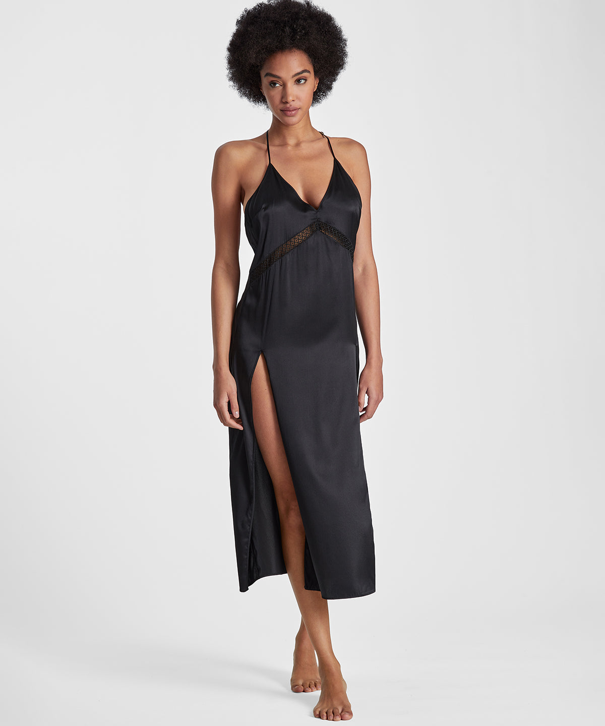 aubade-silk-desire-nuisette-longue-noir image 2