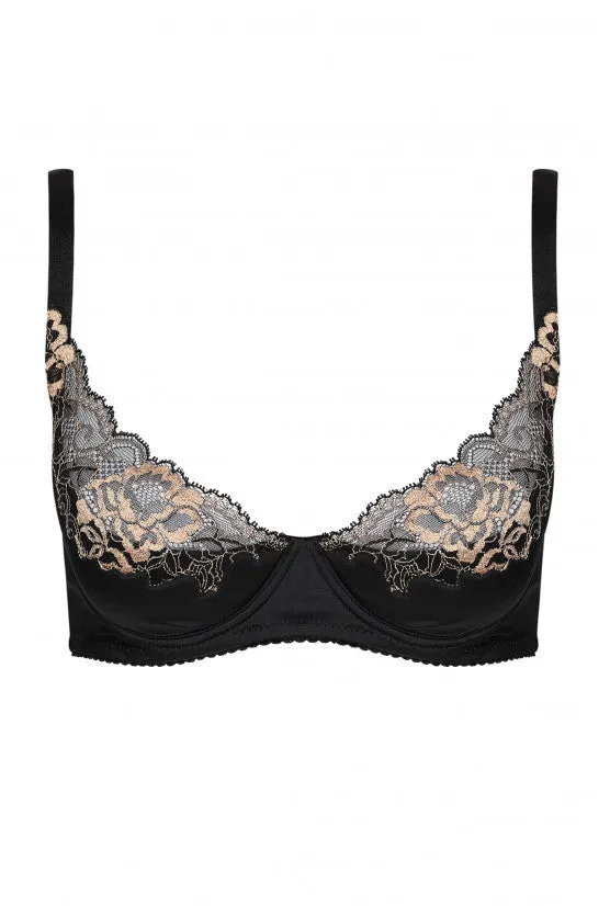 cadolle-rama-soutien-gorge-pigeonnant-dentelle-noire-beige image 1