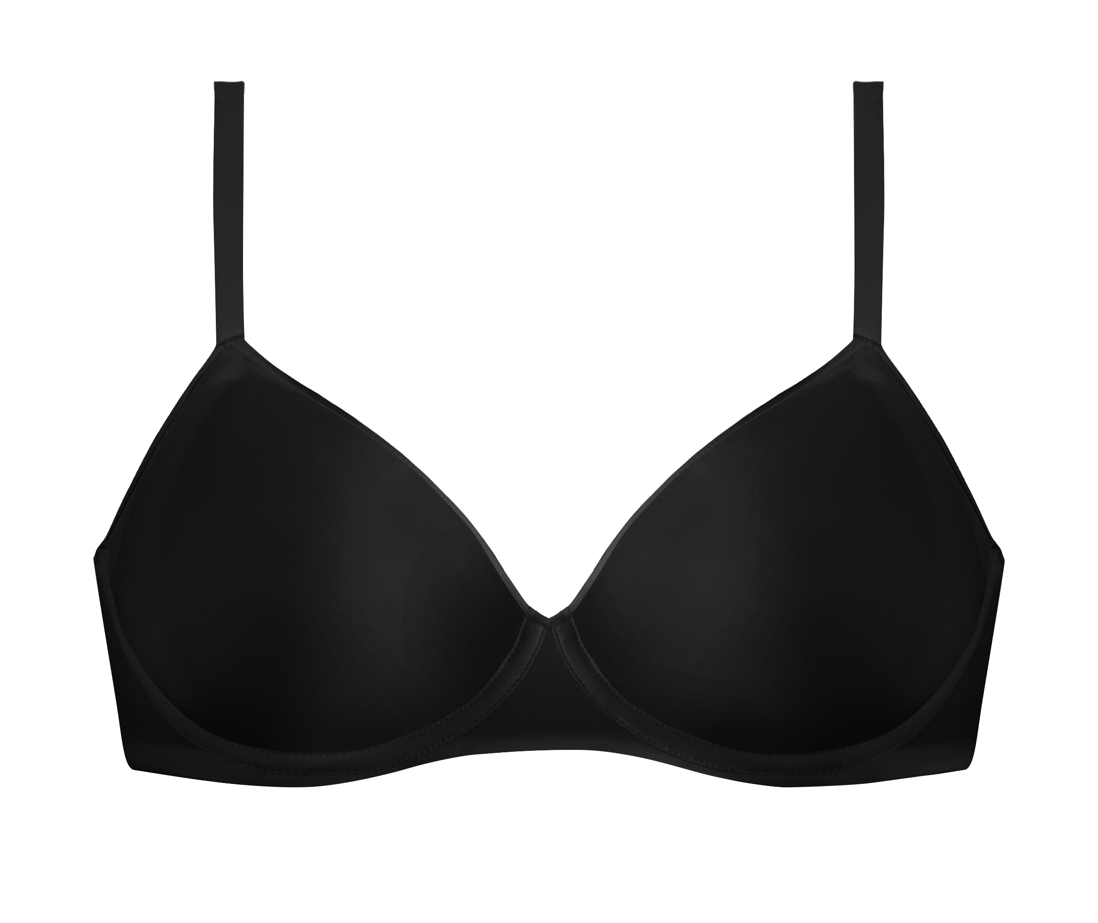 dim-invisible-light-soutien-gorge-triangle-sans-armature-microfibre-noir image 2
