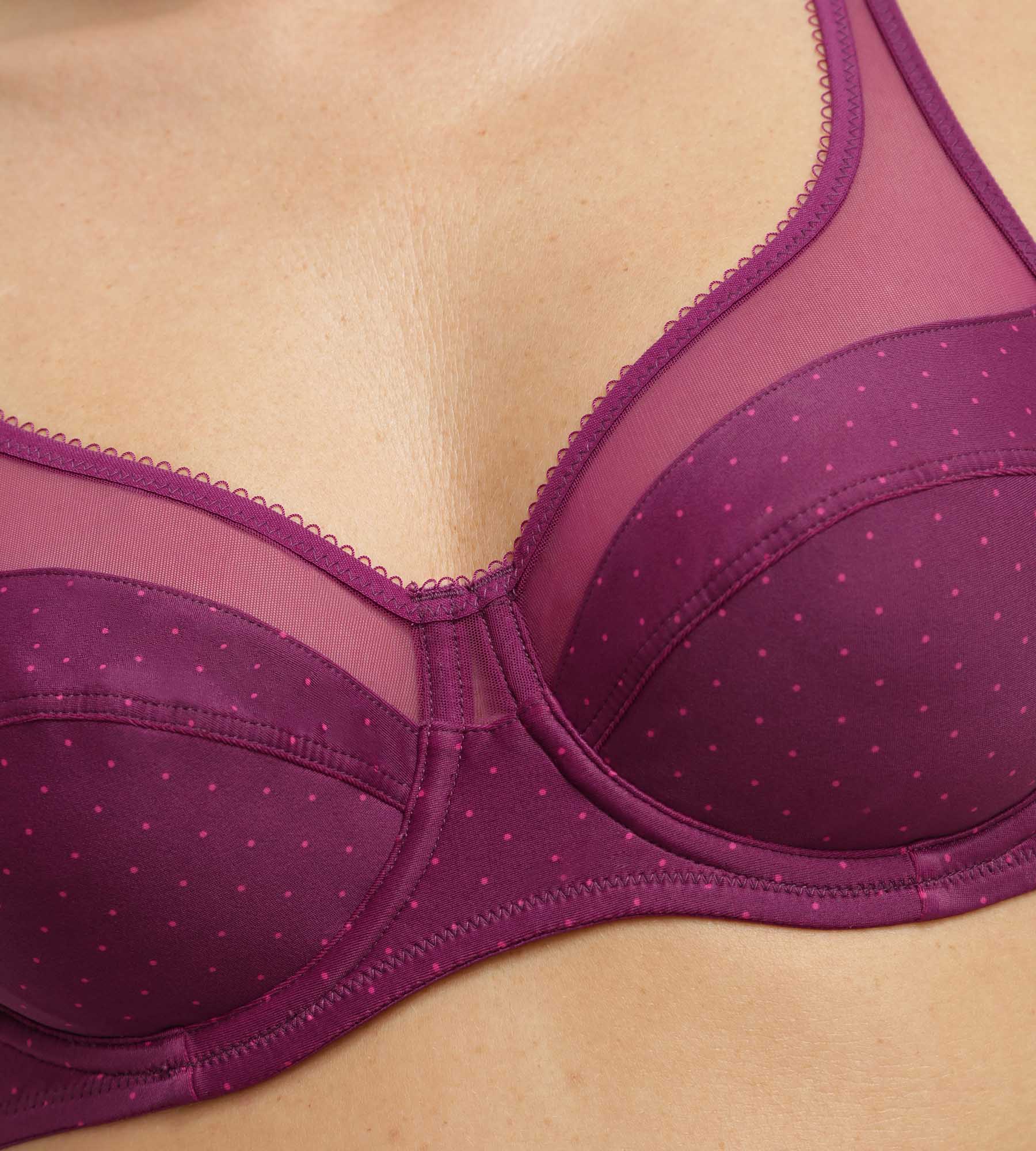 dim-generous-soutien-gorge-embo-tant-microfibre-tulle-pois-bordeaux image 6