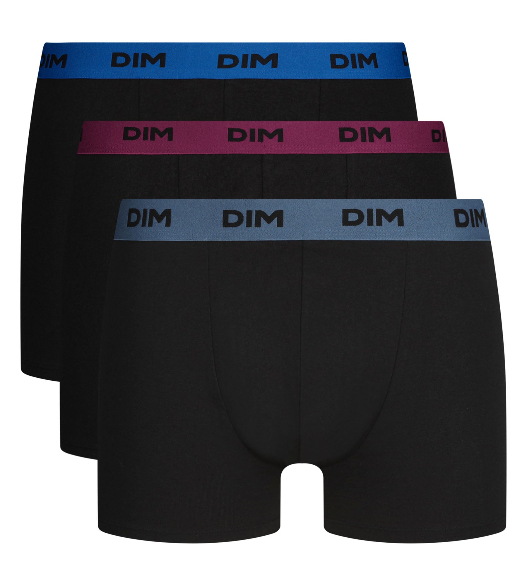 dim-mix-colors-lot-de-3-boxers-homme-noir-ceinture-retro image 3