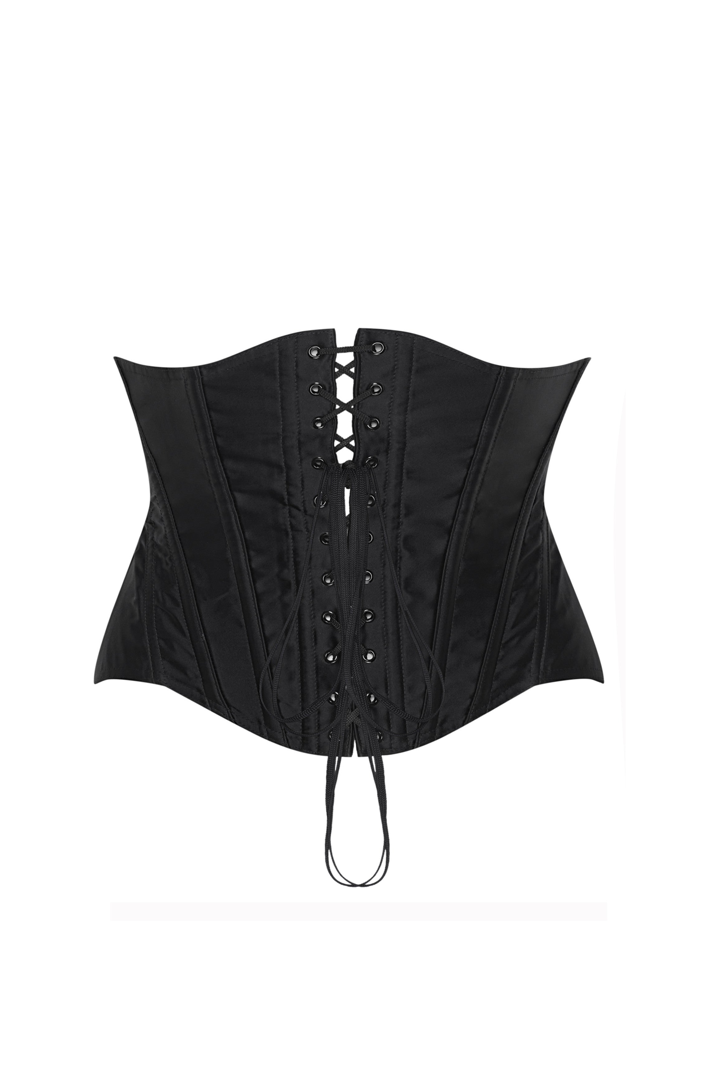 cadolle-exos-serre-taille-satin-noir image 2