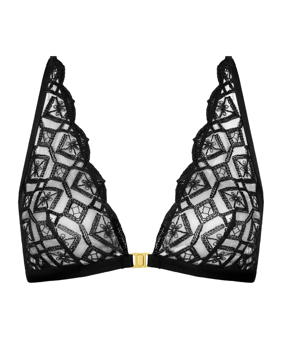 aubade-sense-of-illusion-soutien-gorge-triangle-bralette-black-noir image 1