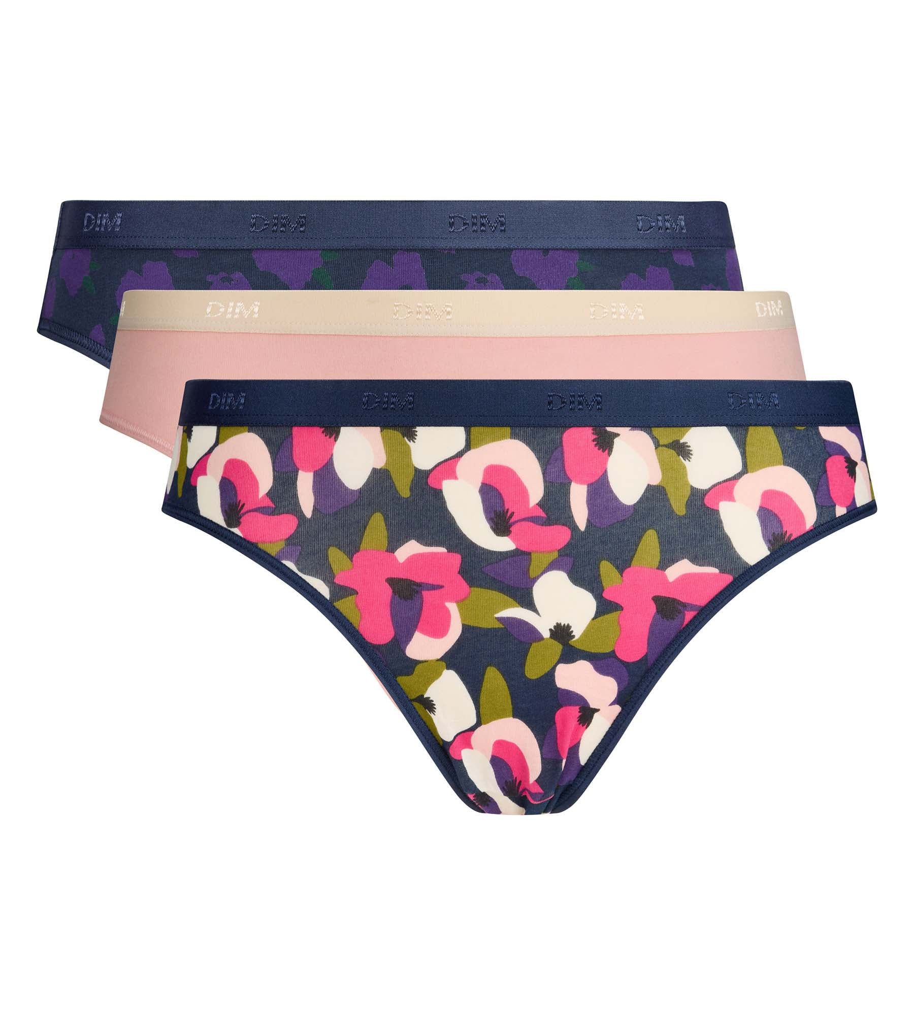 dim-les-pockets-coton-lot-de-3-culottes-femme-floral-chic image 5
