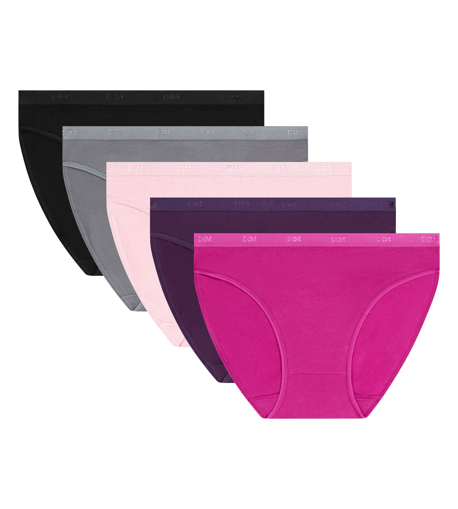 dim-les-pockets-lot-de-5-slips-femme-coton-stretch-message image 5