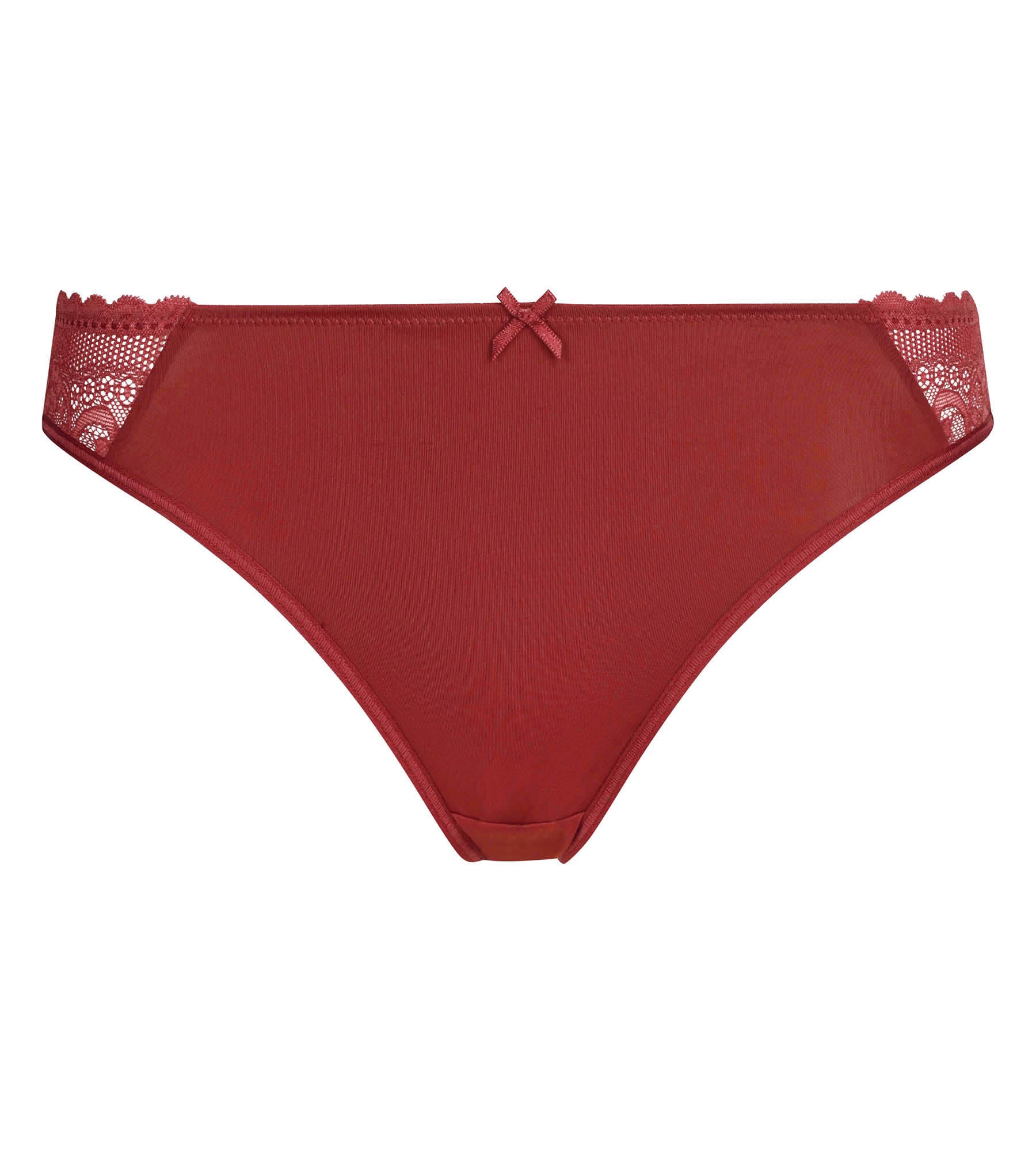 dim-f-minine-culotte-femme-dentelle-r-sille-florale-rouge-marronn image 5