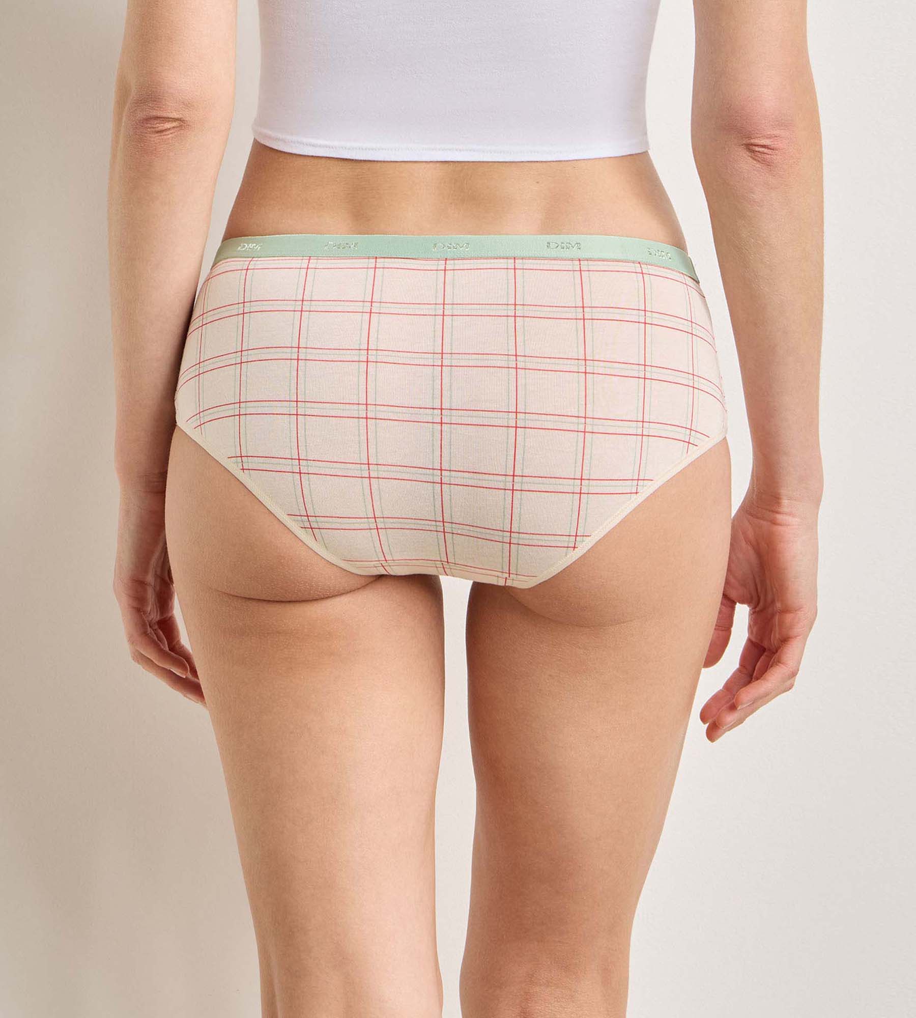 dim-les-pockets-lot-de-3-shortys-coton-fleurs-douces image 2