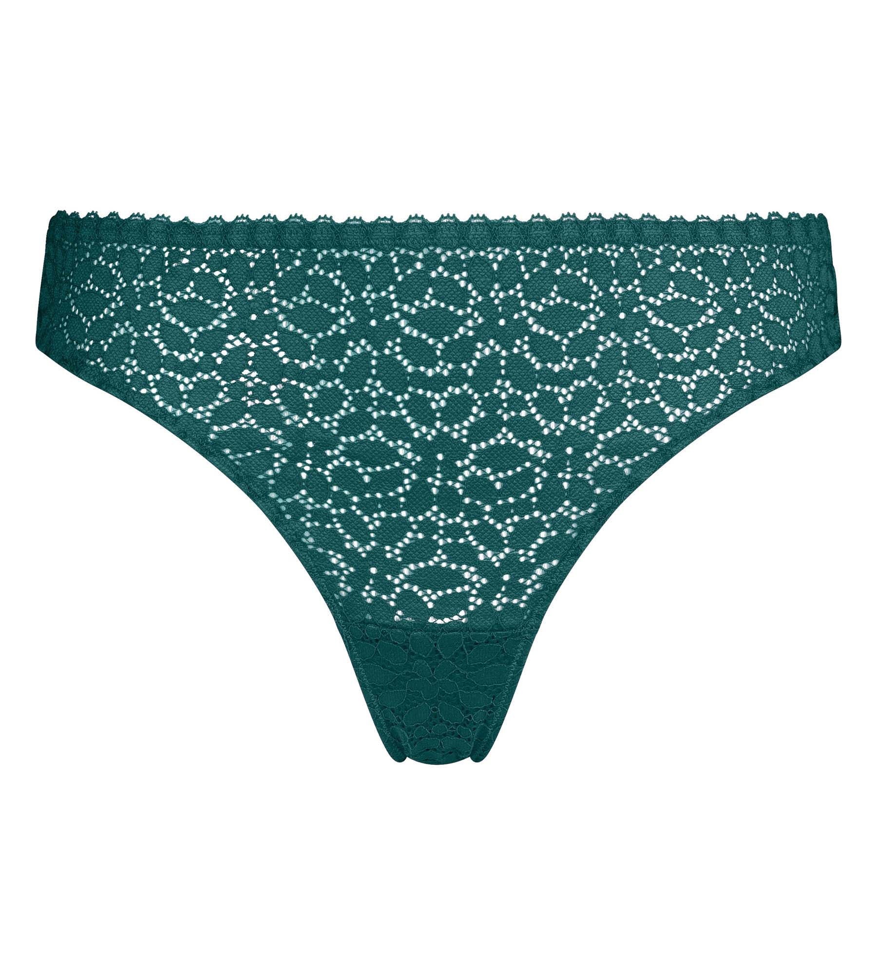 dim-daily-dentelle-tanga-femme-vert-meraude image 5