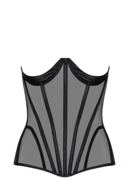 cadolle-zula-corset-sein-nu-tulle-noir image 1