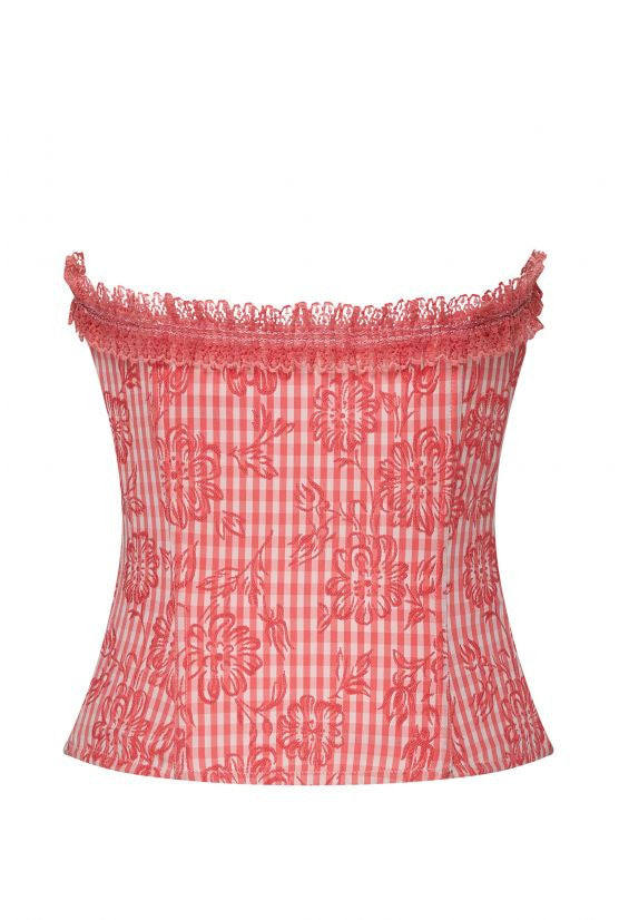 cadolle-bustier-vichy-rose-corset image 2