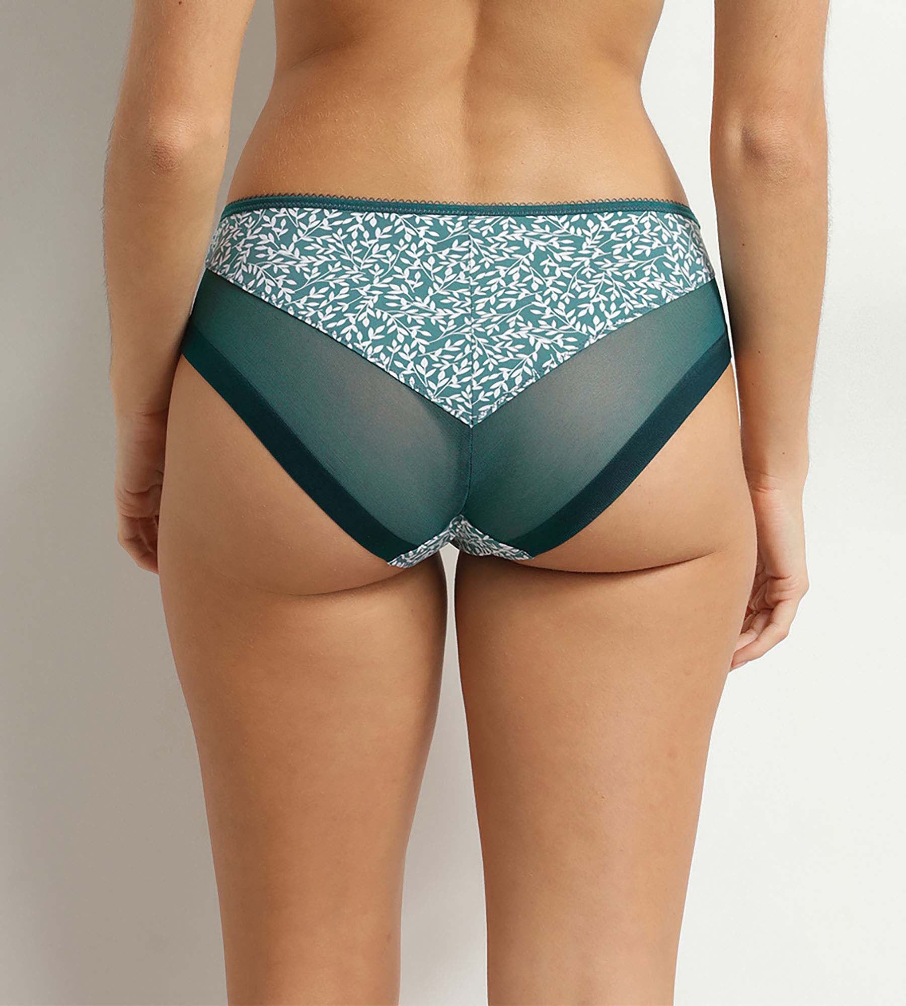 dim-generous-culotte-microfibre-et-tulle-vert-hydro image 2