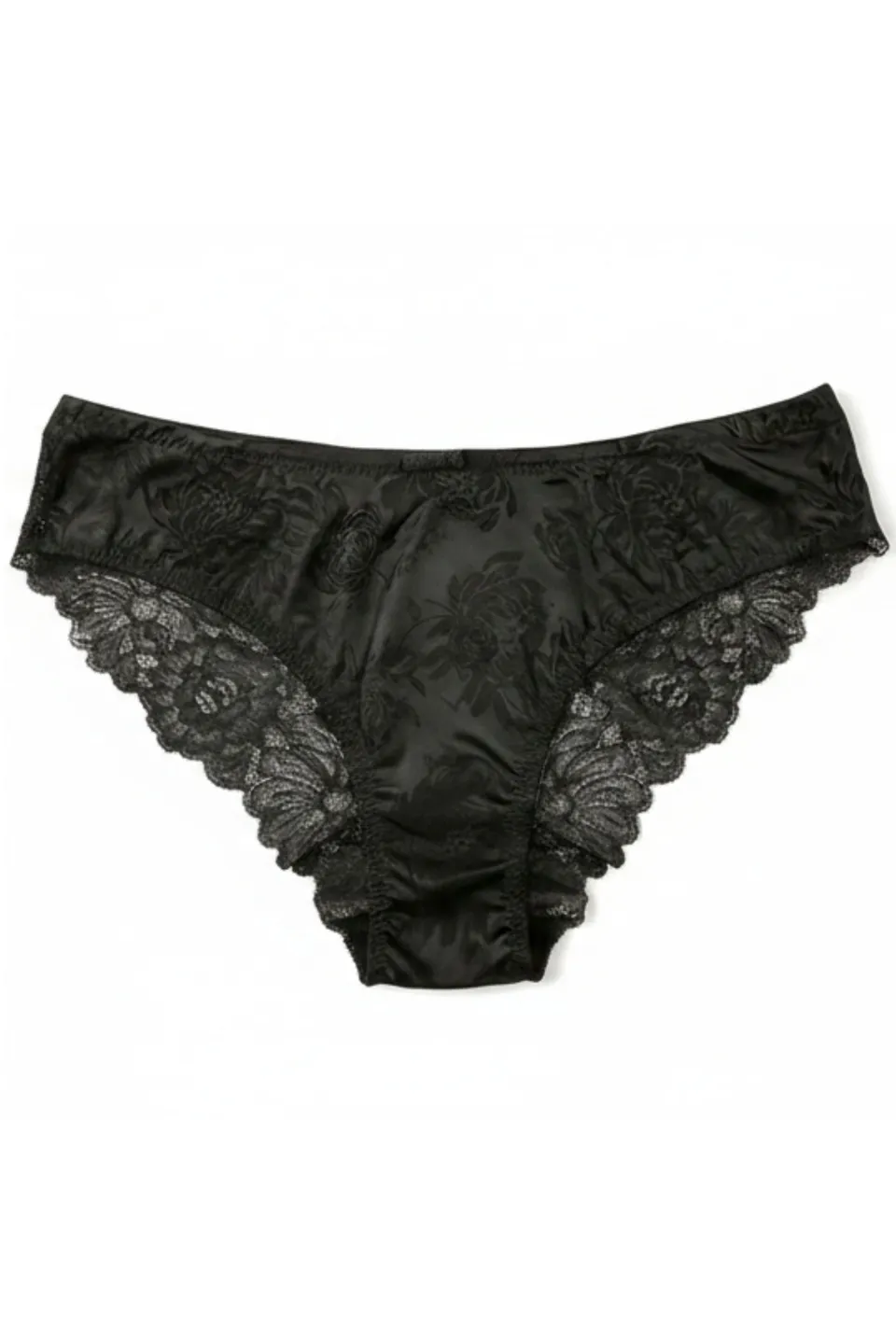 cadolle-tanga-satin-noir-dentelle-invisible image 1