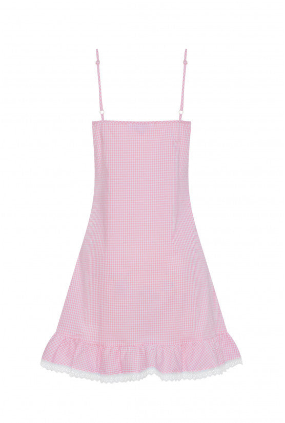 cadolle-nuisette-vichy-coton-rose-baby-doll image 3