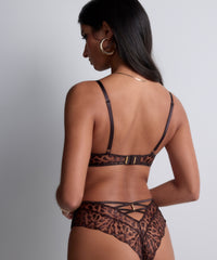 aubade-crazy-in-love-soutien-gorge-demi-corbeille-marron-satin image 6