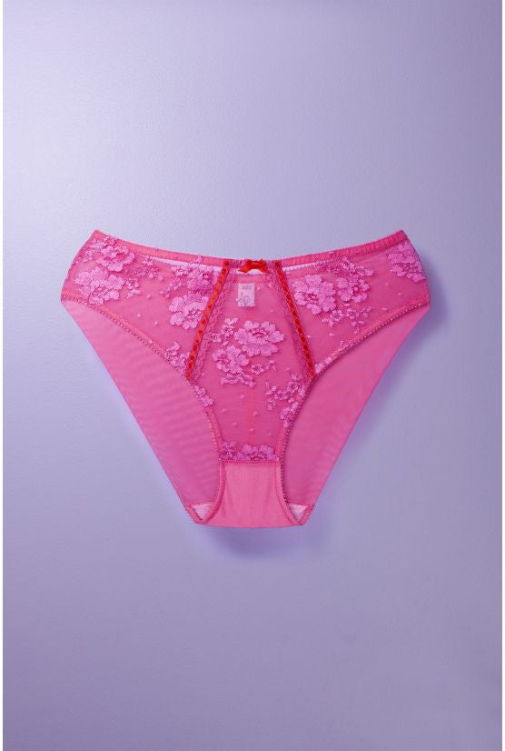 cadolle-mimi-culotte-haute-dentelle-fuchsia-pin-up image 1