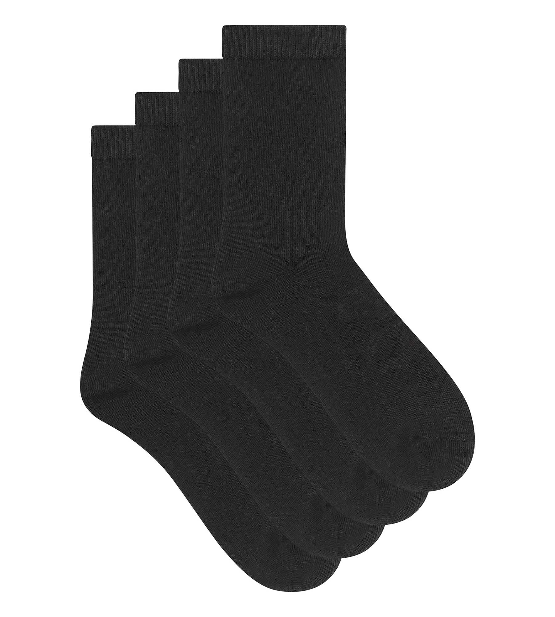 dim-thermo-polaire-chaussettes-chaudes-enfants-noires-mi-hautes image 2