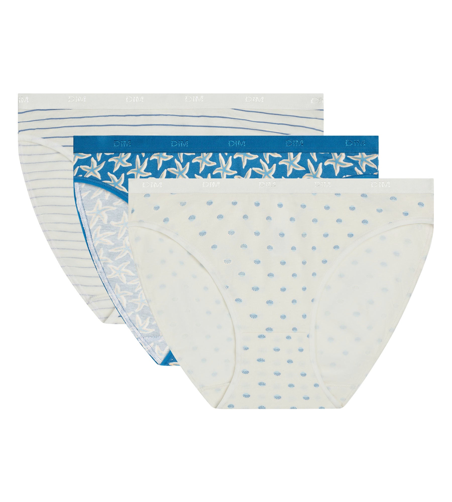 dim-les-pockets-lot-de-3-slips-femme-coton-stretch-motif-marin image 5