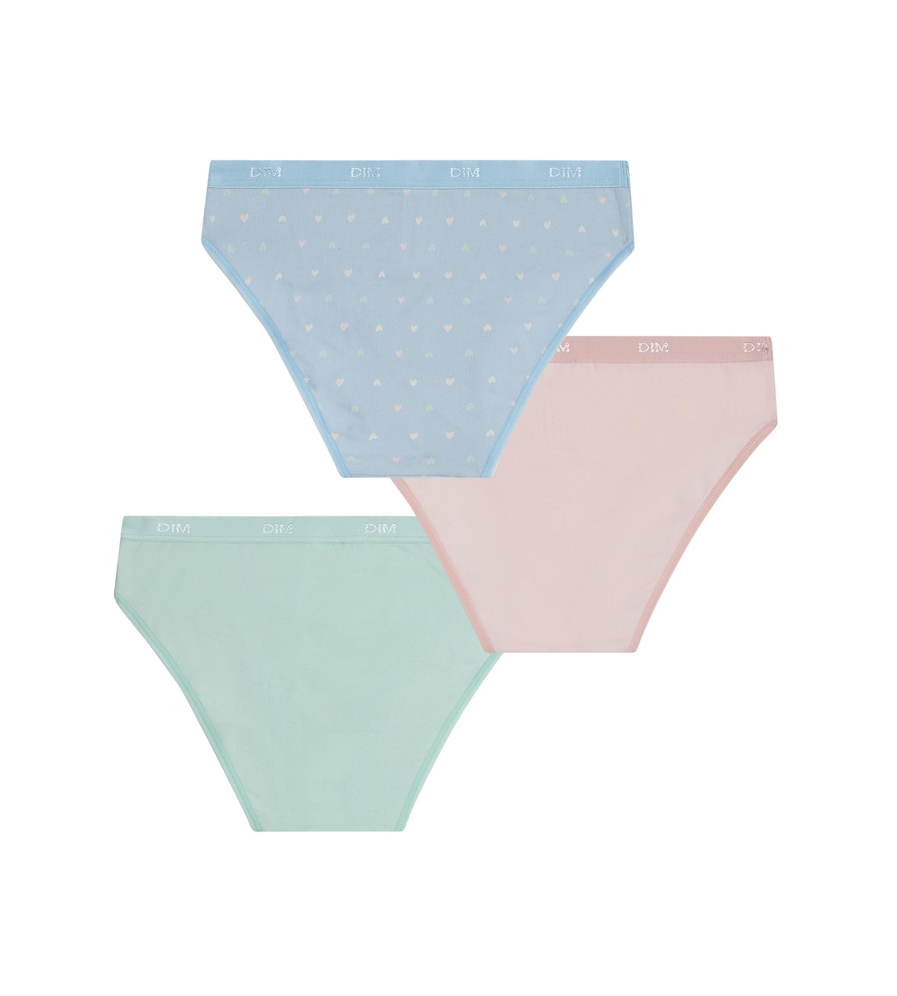 dim-lot-de-3-culottes-fille-coton-stretch-les-pockets-pastel-c-ur image 2