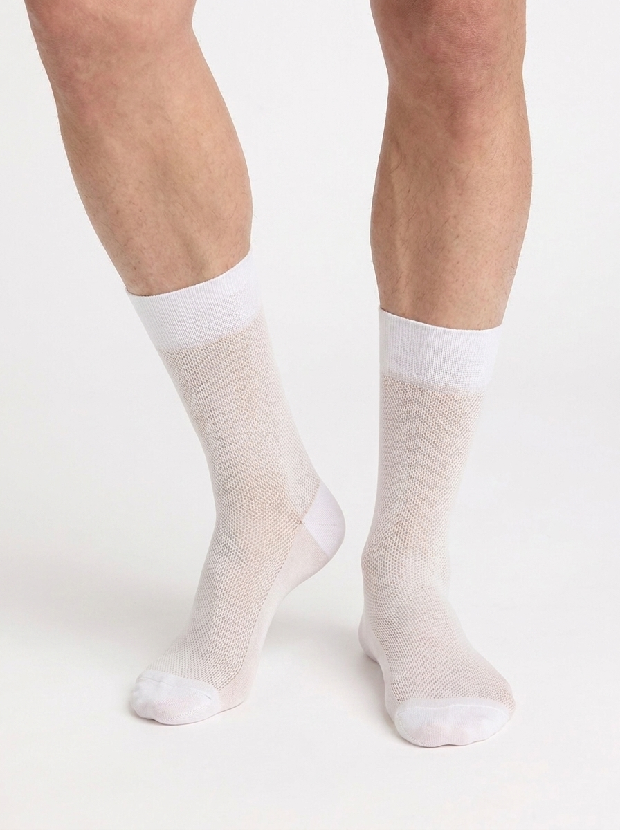dim-la-mode-chaussettes-homme-coton-gris-souris image 1