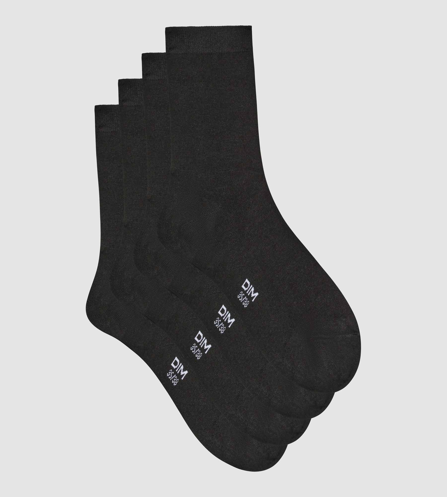 dim-bambou-lot-de-2-paires-de-chaussettes-femme-noires-en-viscose image 3