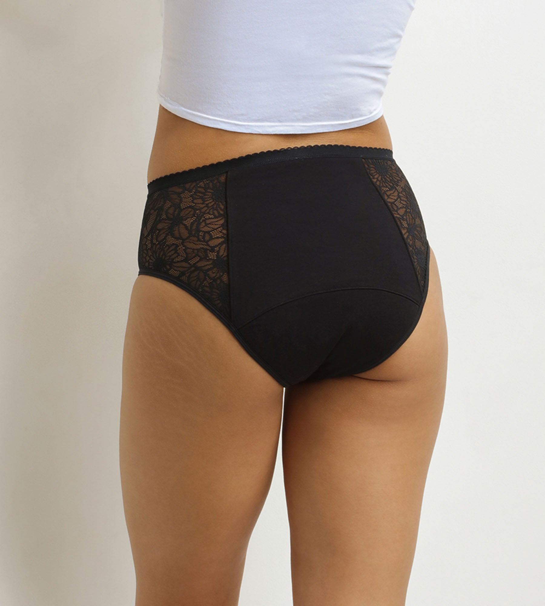 dim-protect-culotte-menstruelle-taille-haute-noire-fleurs-flux-tr-s-abondant image 2