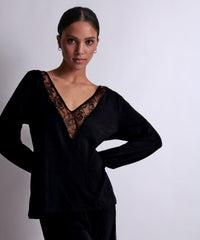 aubade-lazy-days-top-manches-longues-noir-2 image 2