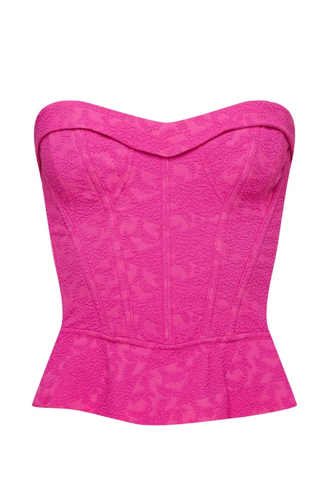 cadolle-corset-danae-framboise-dentelle image 1